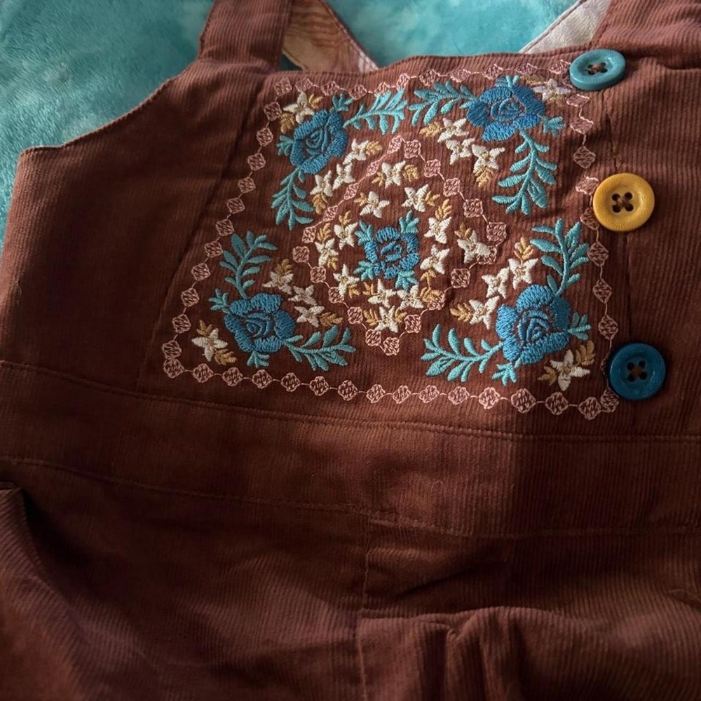 Matilda Jane Brown Corduroy bib overalls,baby - Picture 1 of 5